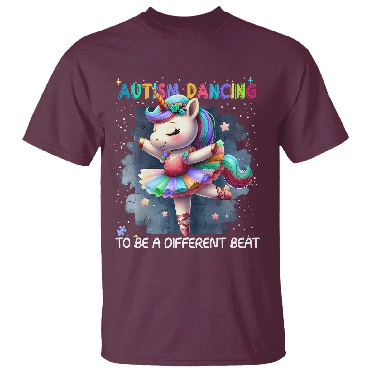 Autism Awareness Unicorn T Shirt Ballet Dancing To A Different Beat