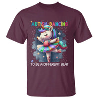 Autism Awareness Unicorn T Shirt Ballet Dancing To A Different Beat