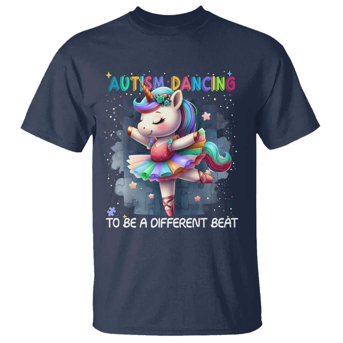 Autism Awareness Unicorn T Shirt Ballet Dancing To A Different Beat