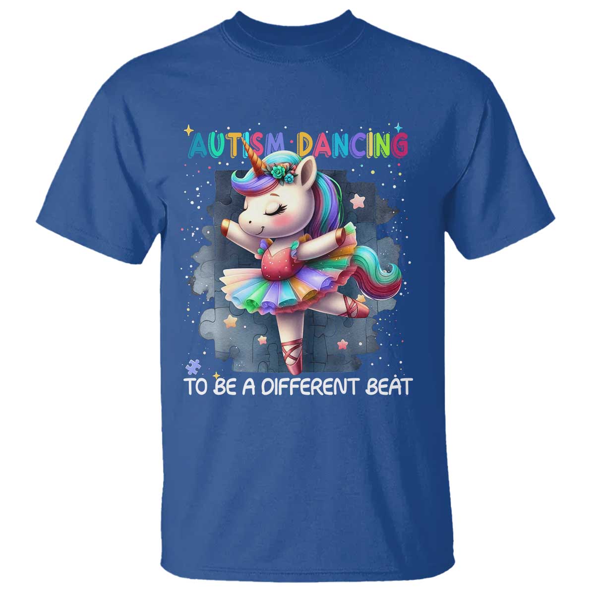 Autism Awareness Unicorn T Shirt Ballet Dancing To A Different Beat