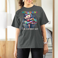 Autism Awareness Unicorn T Shirt For Women Ballet Dancing To A Different Beat