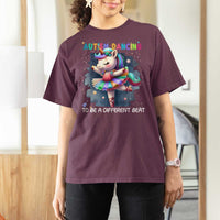 Autism Awareness Unicorn T Shirt For Women Ballet Dancing To A Different Beat