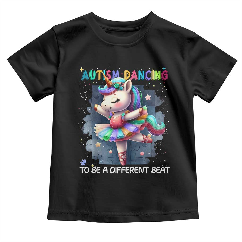 Autism Awareness Unicorn Toddler T Shirt Ballet Dancing To A Different Beat