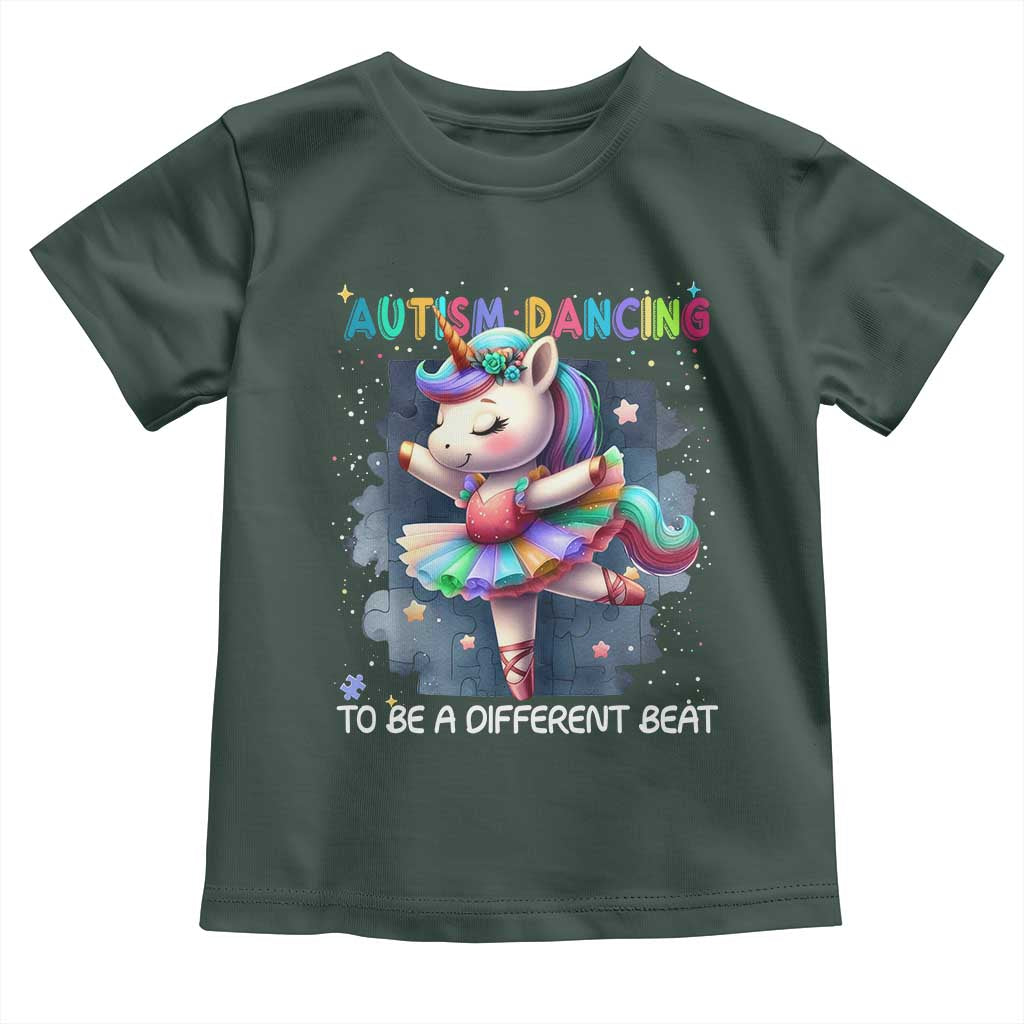 Autism Awareness Unicorn Toddler T Shirt Ballet Dancing To A Different Beat