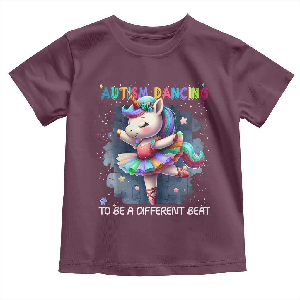Autism Awareness Unicorn Toddler T Shirt Ballet Dancing To A Different Beat
