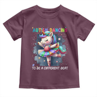 Autism Awareness Unicorn Toddler T Shirt Ballet Dancing To A Different Beat