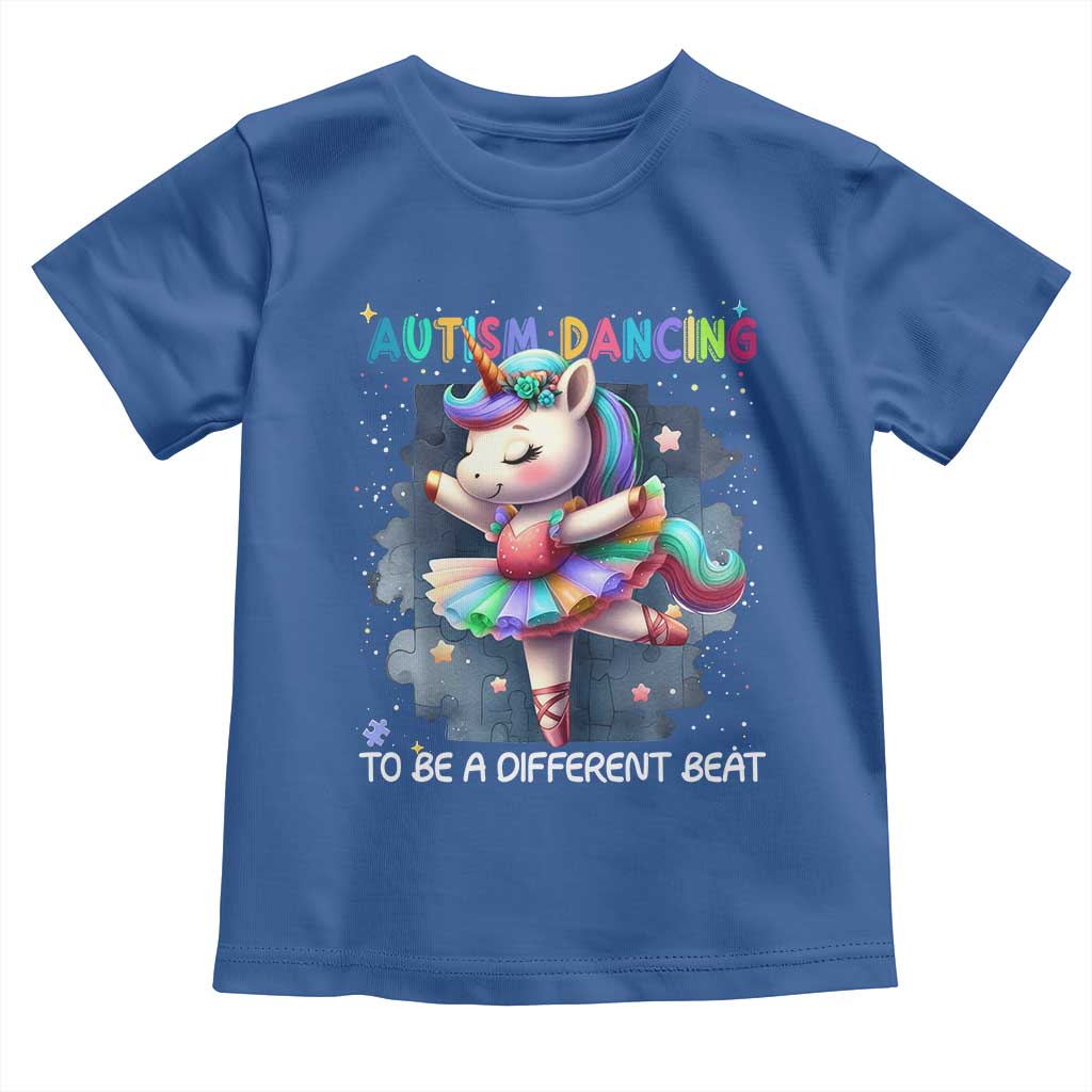 Autism Awareness Unicorn Toddler T Shirt Ballet Dancing To A Different Beat