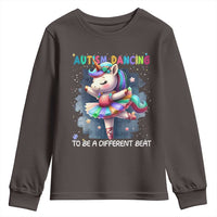 Autism Awareness Unicorn Youth Sweatshirt Ballet Dancing To A Different Beat