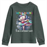 Autism Awareness Unicorn Youth Sweatshirt Ballet Dancing To A Different Beat