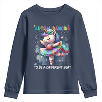 Autism Awareness Unicorn Youth Sweatshirt Ballet Dancing To A Different Beat