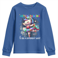 Autism Awareness Unicorn Youth Sweatshirt Ballet Dancing To A Different Beat