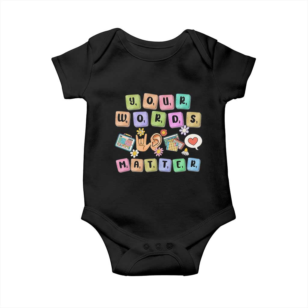 Autism Awareness Your Words Matter Baby Onesie Neurodiversity Special Education Sped Teacher