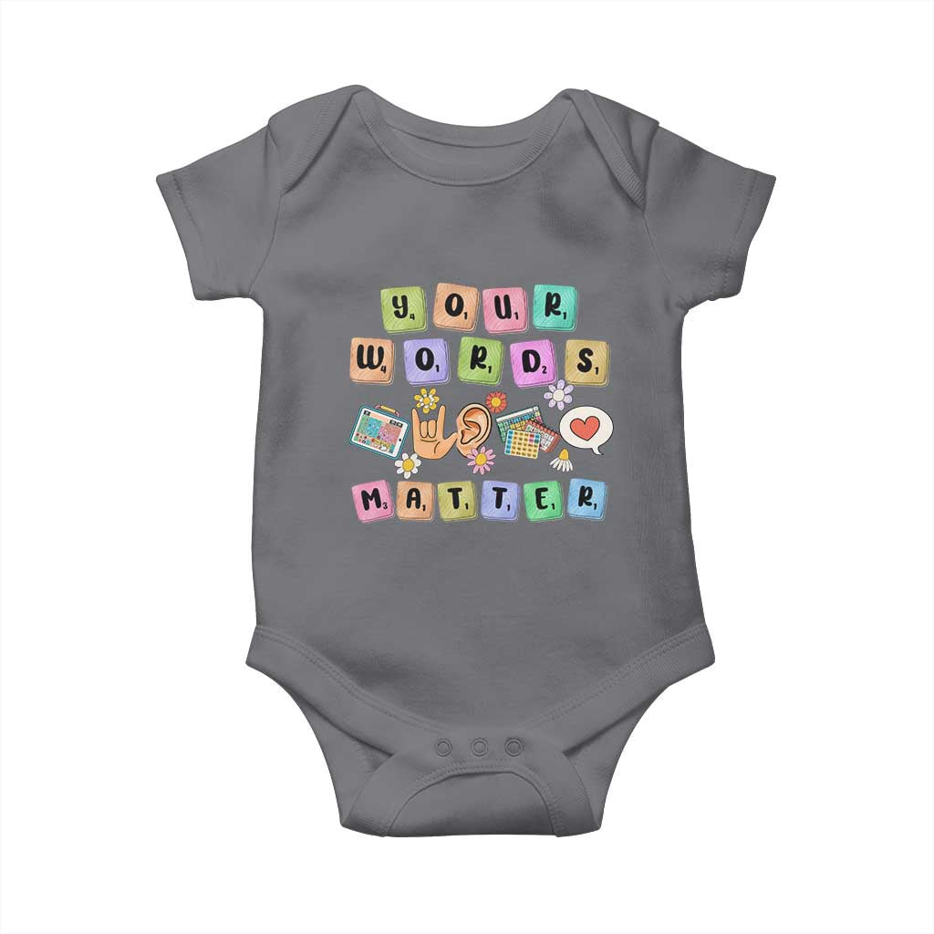 Autism Awareness Your Words Matter Baby Onesie Neurodiversity Special Education Sped Teacher