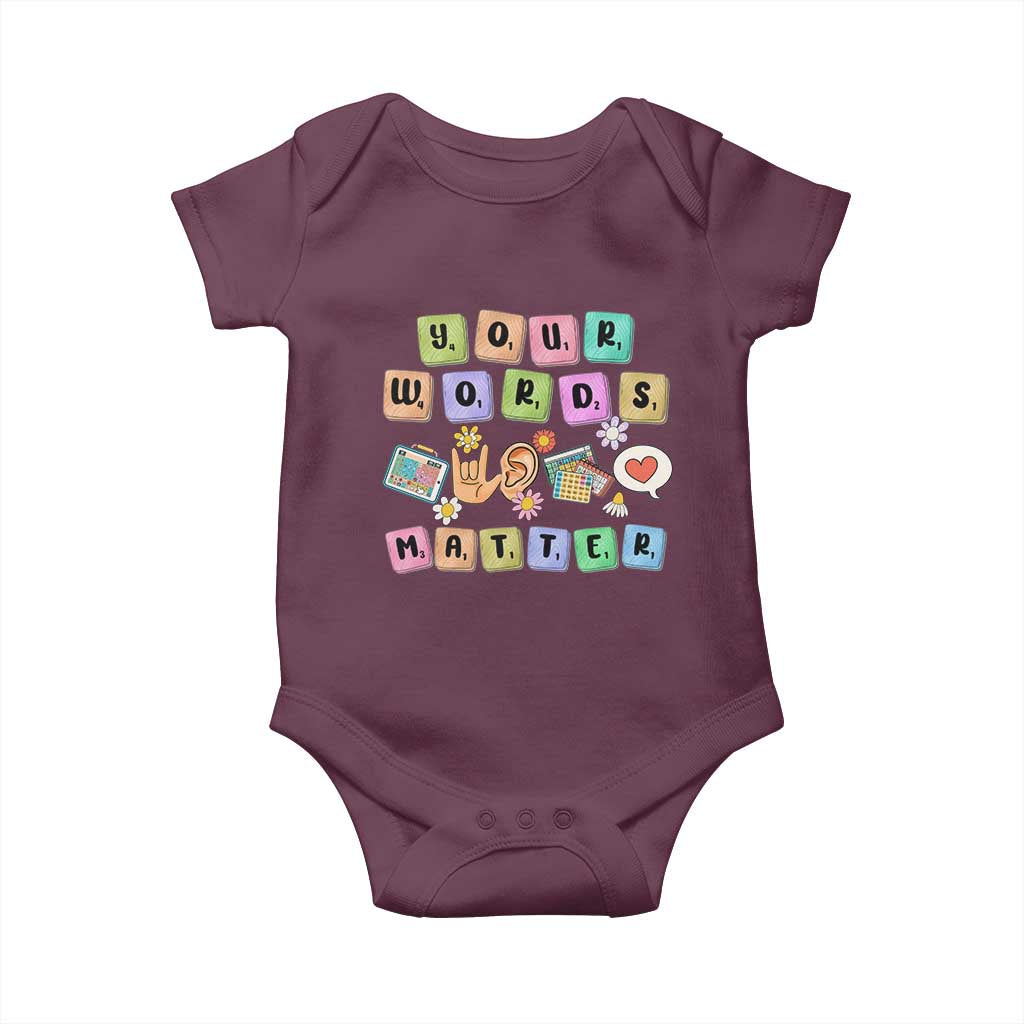 Autism Awareness Your Words Matter Baby Onesie Neurodiversity Special Education Sped Teacher