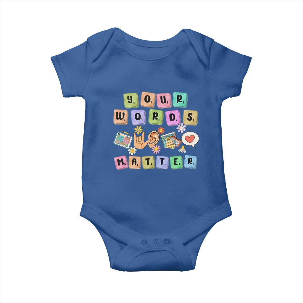 Autism Awareness Your Words Matter Baby Onesie Neurodiversity Special Education Sped Teacher