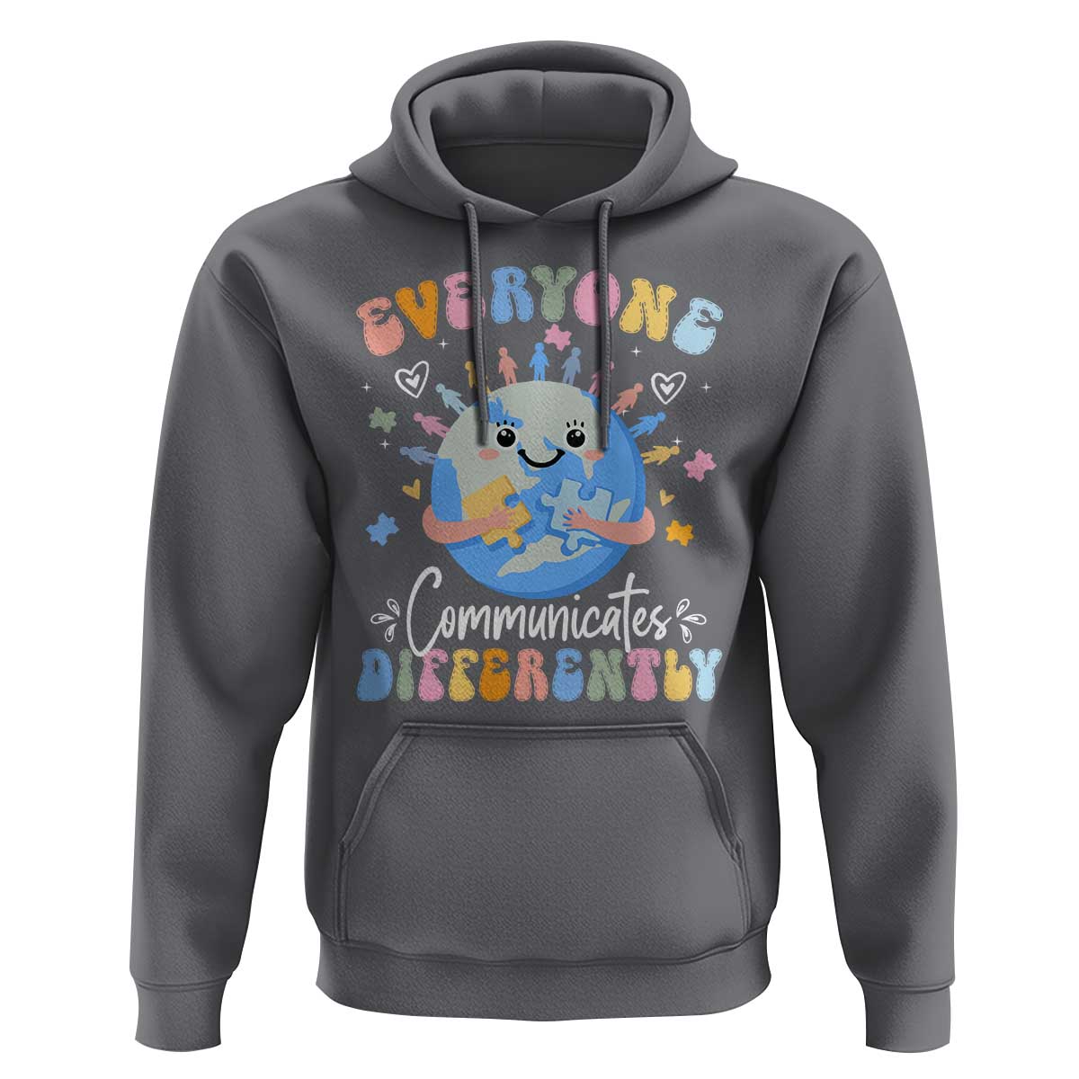 Autism Awareness Sped Teacher Hoodie Everyone Communicates Differently