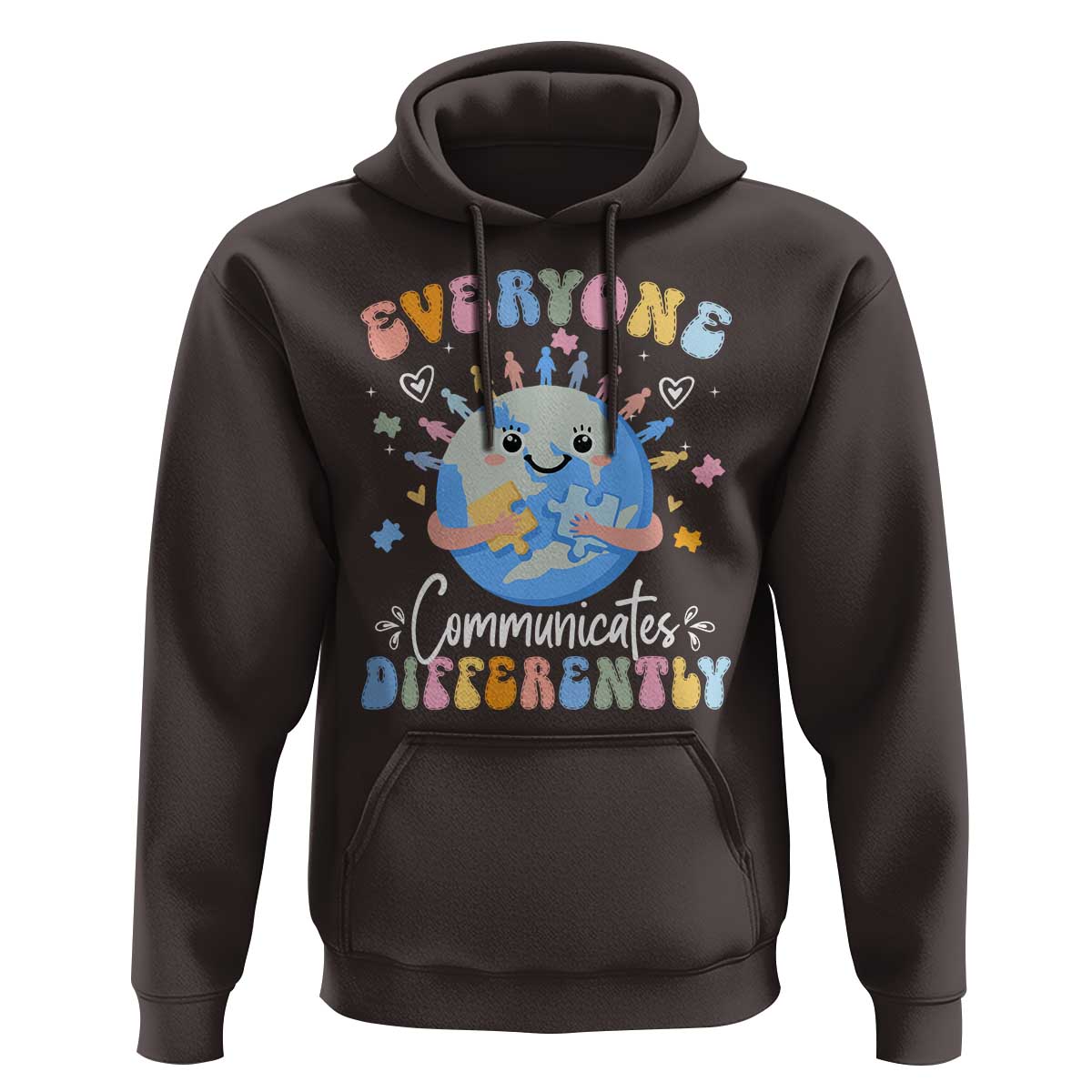 Autism Awareness Sped Teacher Hoodie Everyone Communicates Differently