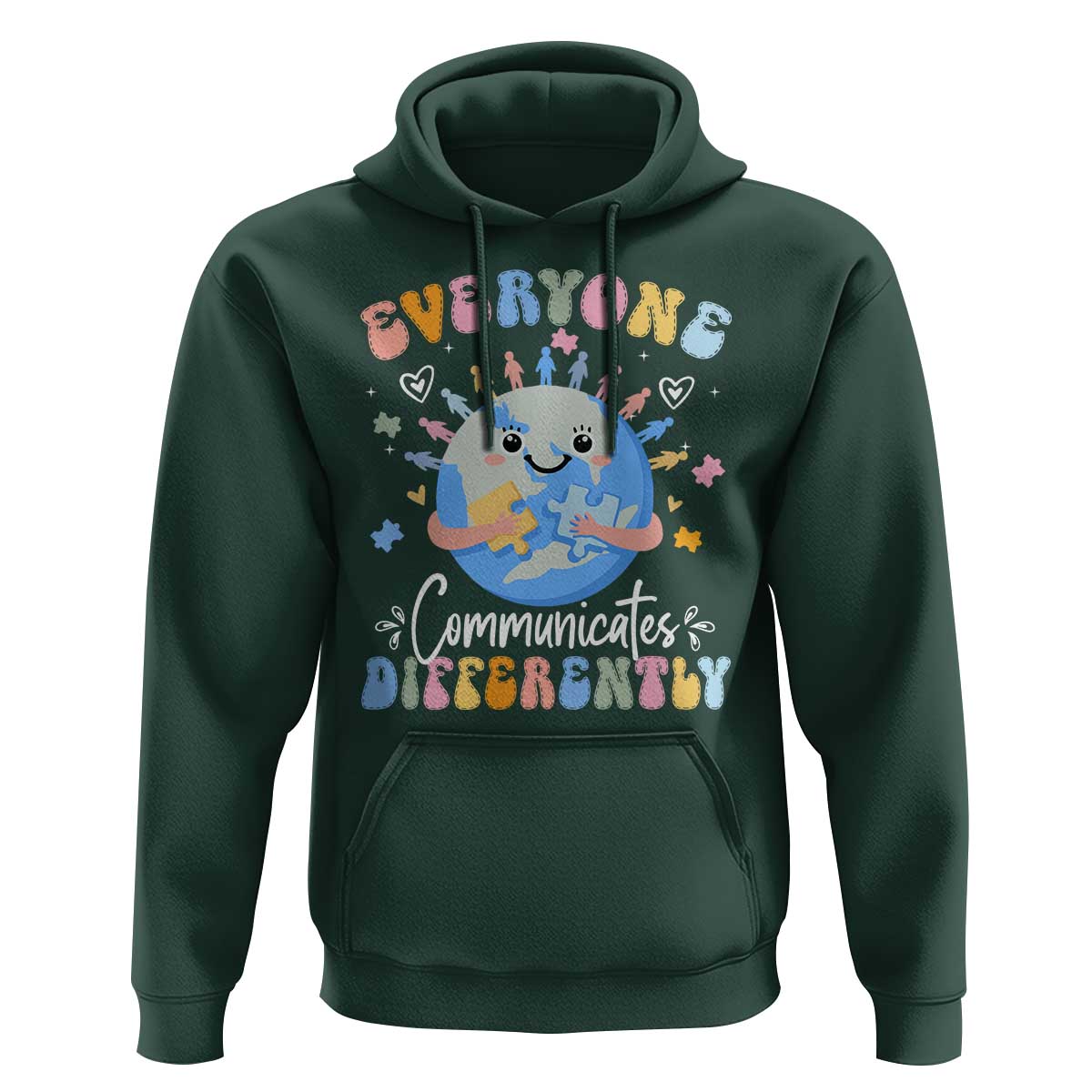 Autism Awareness Sped Teacher Hoodie Everyone Communicates Differently