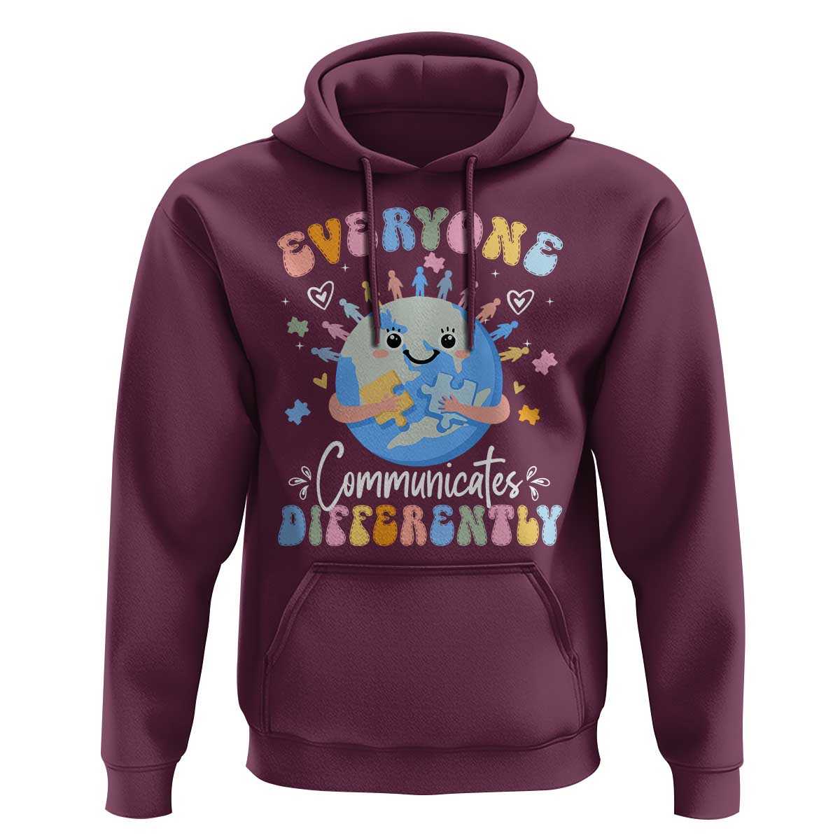 Autism Awareness Sped Teacher Hoodie Everyone Communicates Differently