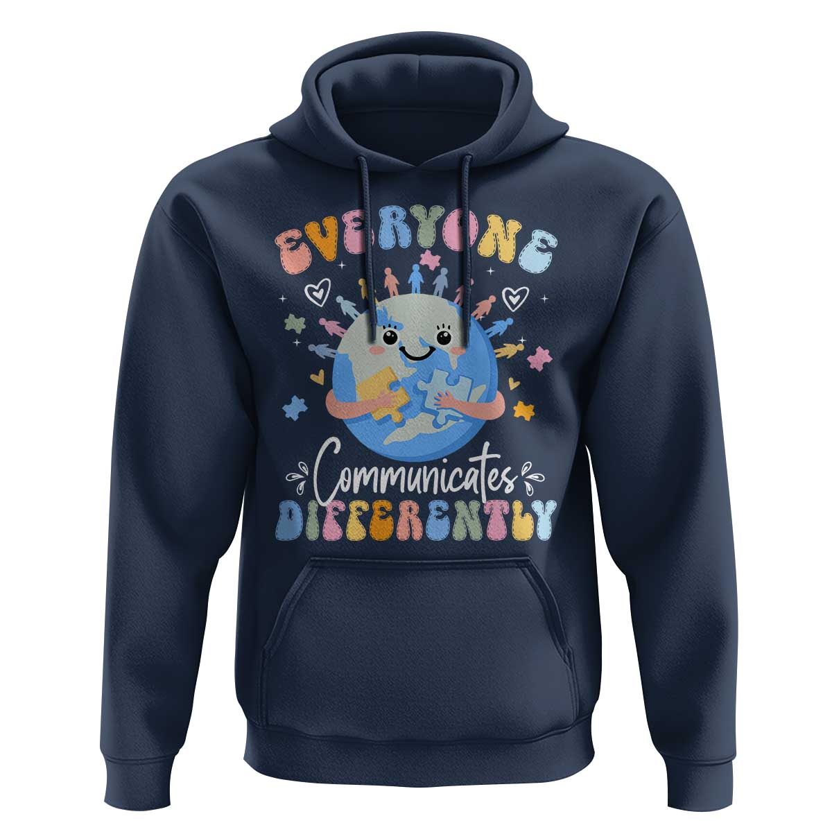 Autism Awareness Sped Teacher Hoodie Everyone Communicates Differently