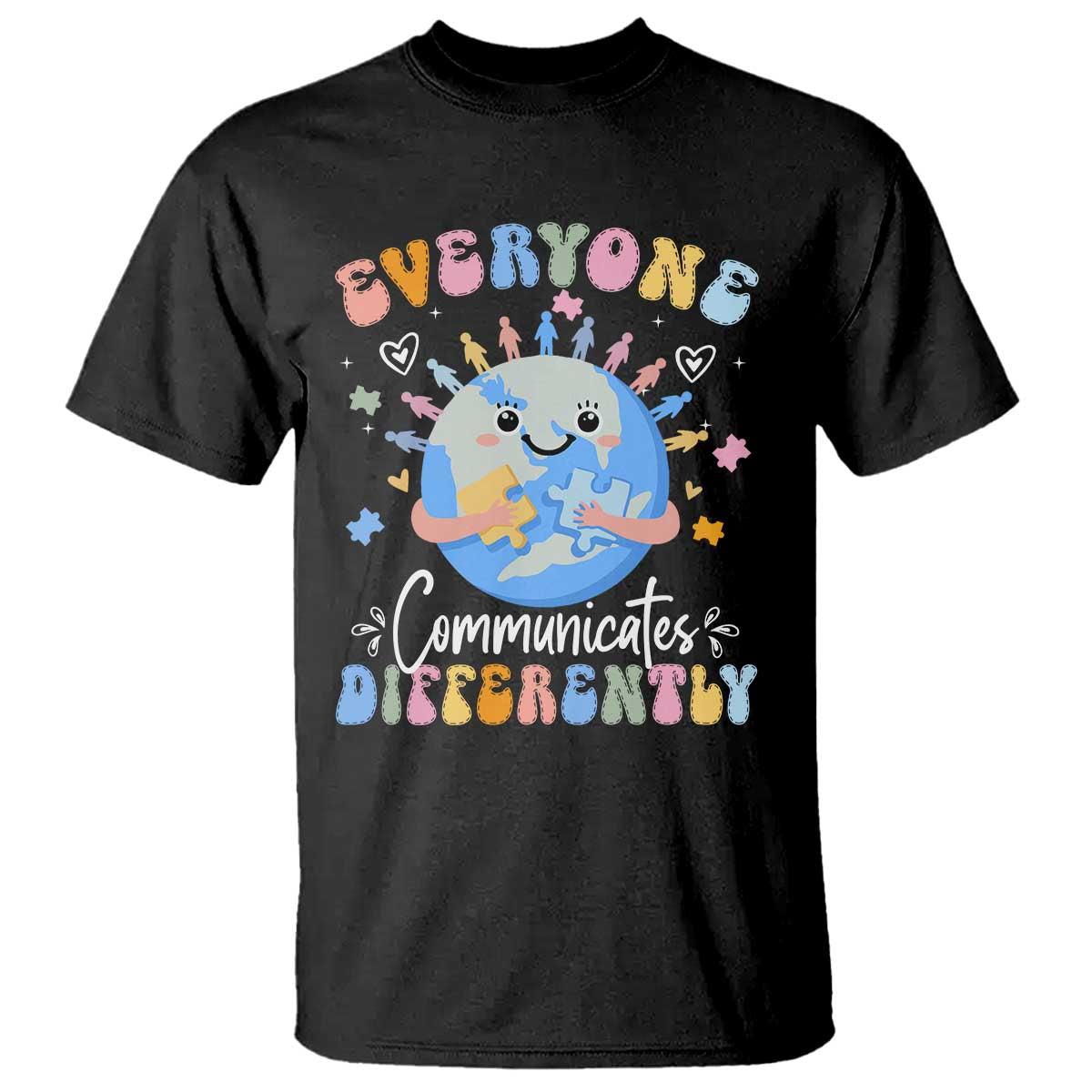 Autism Awareness Sped Teacher T Shirt Everyone Communicates Differently
