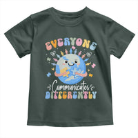 Autism Awareness Sped Teacher Toddler T Shirt Everyone Communicates Differently