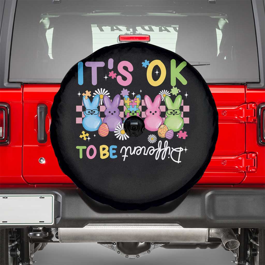 It’s Okay To Be Different Spare Tire Cover Bunny Puzzle Autism Awareness Easter