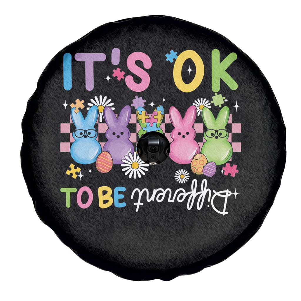 It’s Okay To Be Different Spare Tire Cover Bunny Puzzle Autism Awareness Easter
