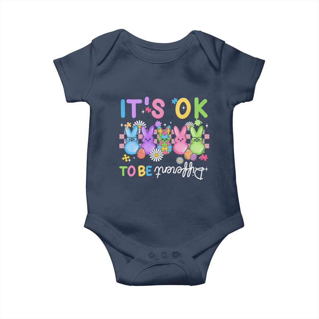 It’s Okay To Be Different Baby Onesie Bunny Puzzle Autism Awareness Easter