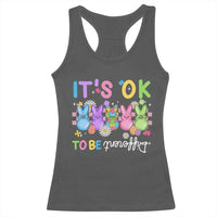 It’s Okay To Be Different Racerback Tank Top Bunny Puzzle Autism Awareness Easter