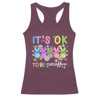 It’s Okay To Be Different Racerback Tank Top Bunny Puzzle Autism Awareness Easter