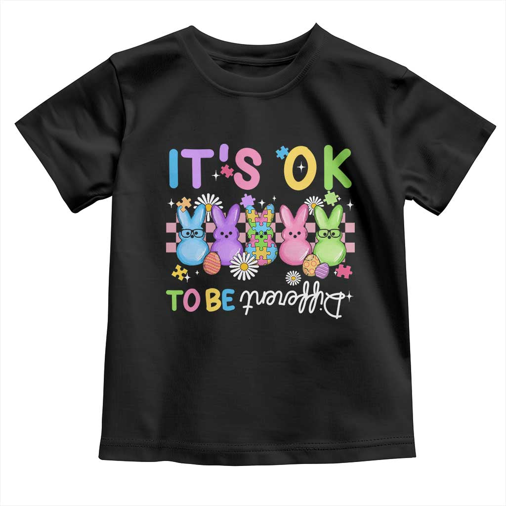 It’s Okay To Be Different Toddler T Shirt Bunny Puzzle Autism Awareness Easter