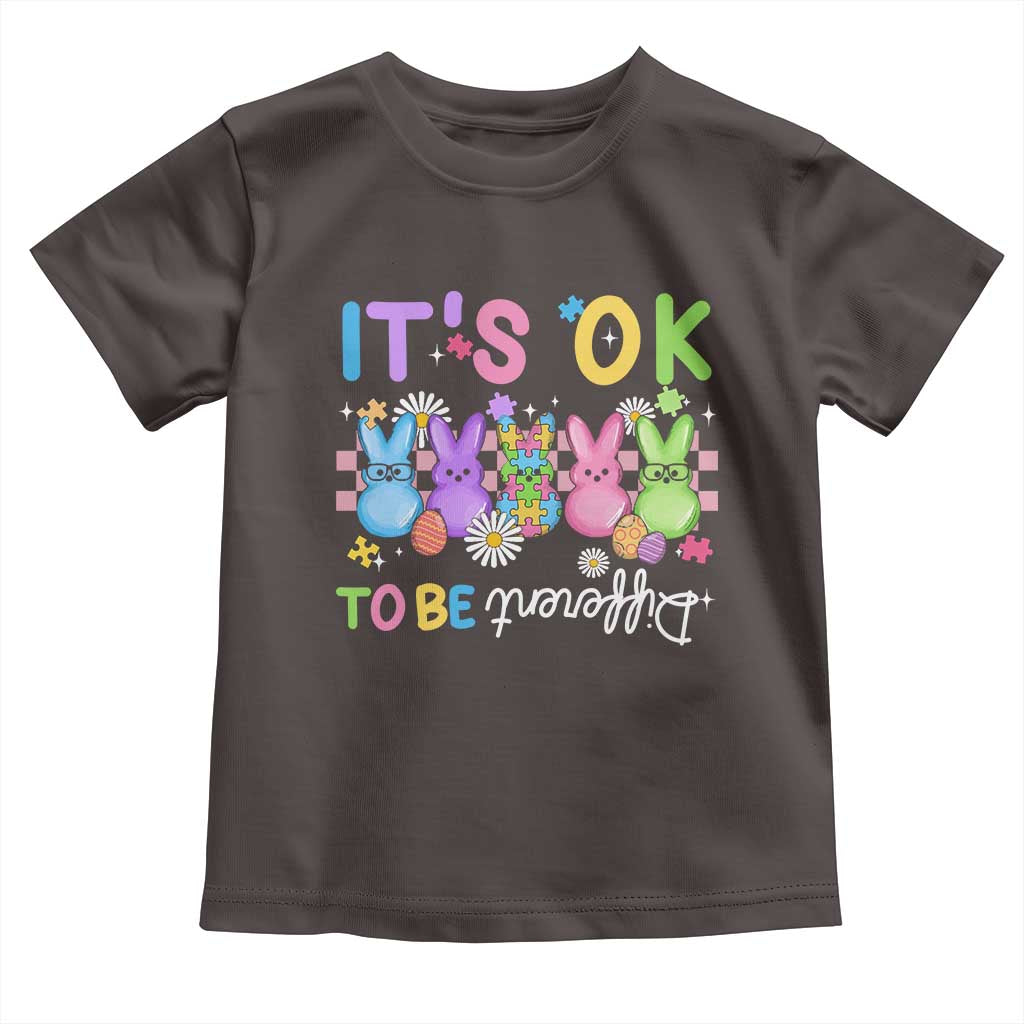 It’s Okay To Be Different Toddler T Shirt Bunny Puzzle Autism Awareness Easter