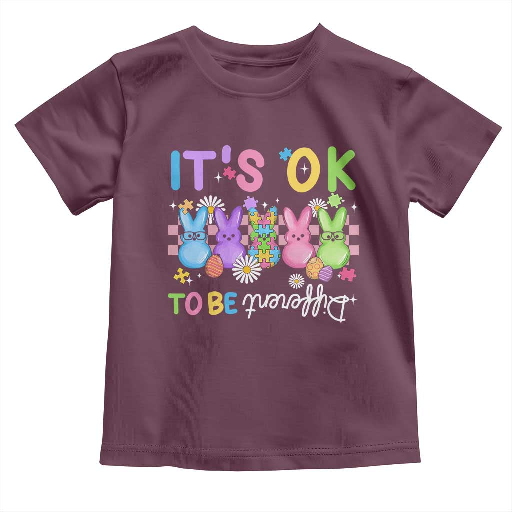 It’s Okay To Be Different Toddler T Shirt Bunny Puzzle Autism Awareness Easter