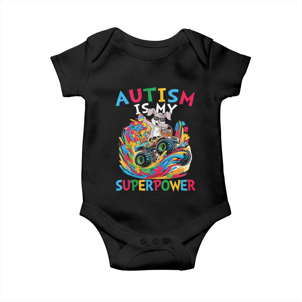 Autism Awareness Easter Baby Onesie Dabbing Bunny Monster Truck Lovers