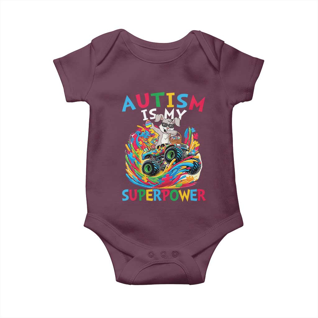Autism Awareness Easter Baby Onesie Dabbing Bunny Monster Truck Lovers