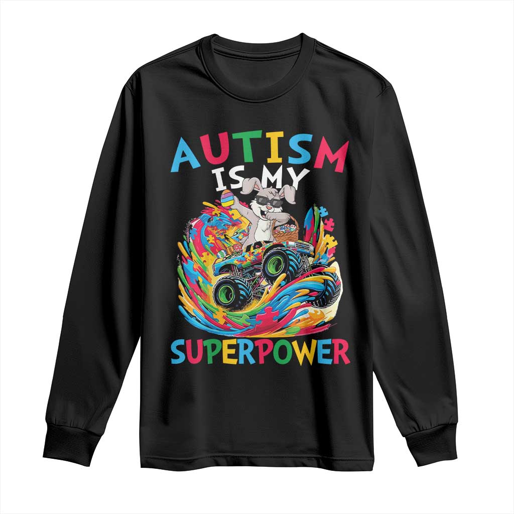 Autism Awareness Easter Long Sleeve Shirt Dabbing Bunny Monster Truck Lovers
