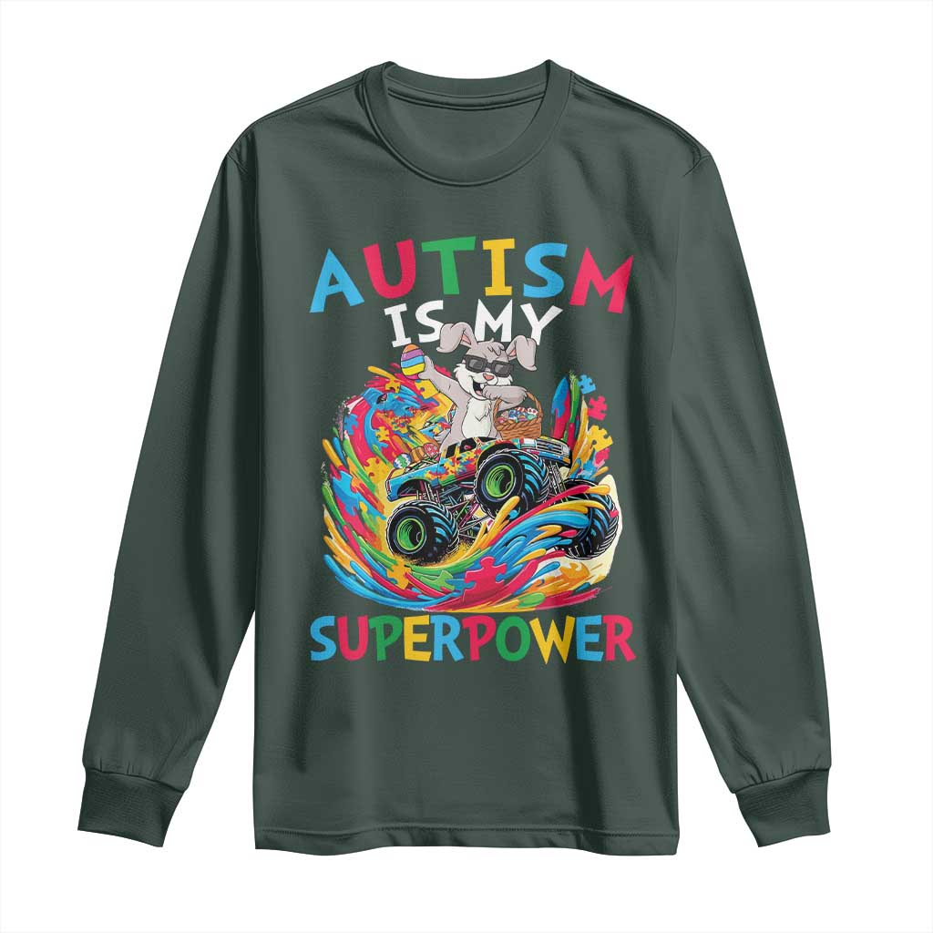 Autism Awareness Easter Long Sleeve Shirt Dabbing Bunny Monster Truck Lovers
