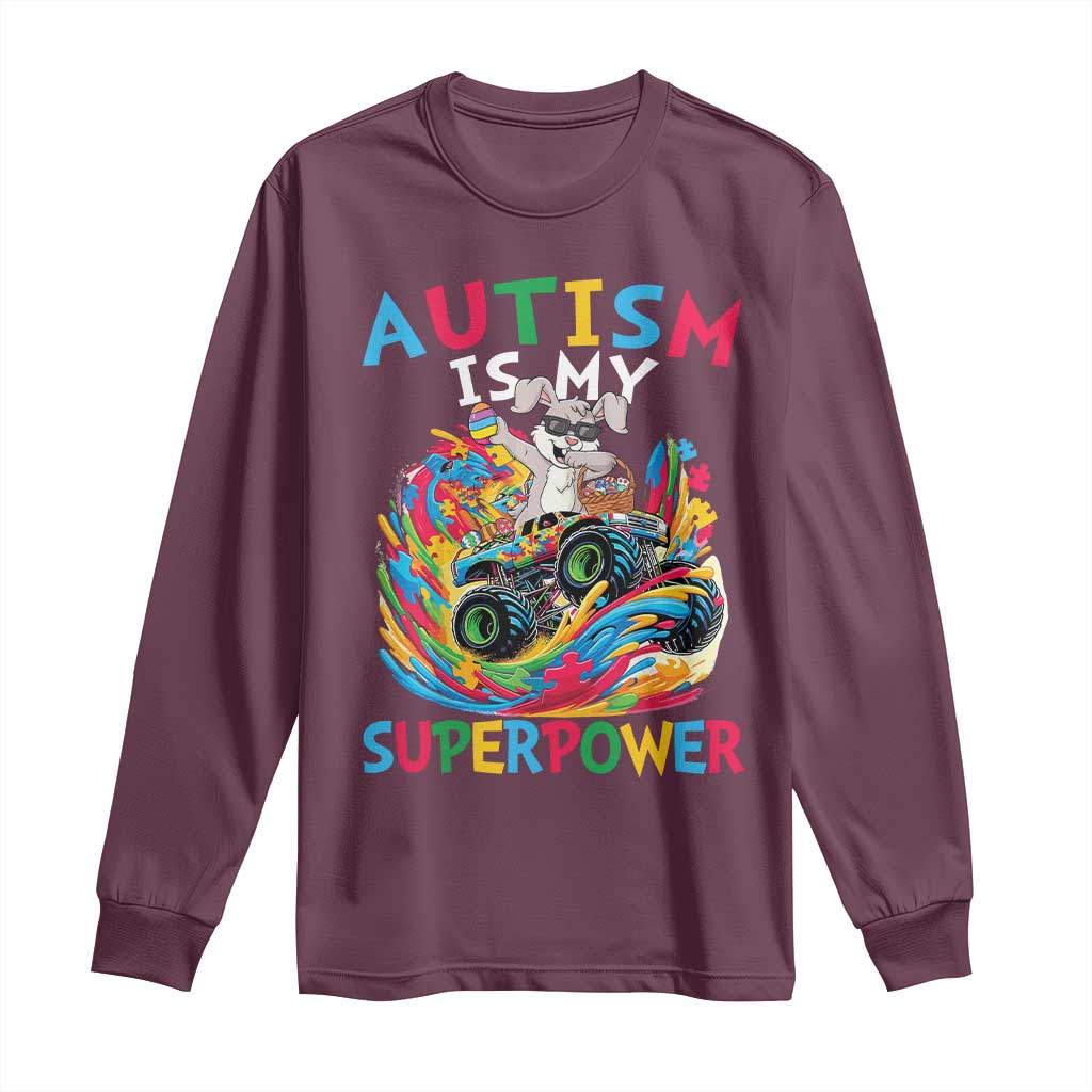Autism Awareness Easter Long Sleeve Shirt Dabbing Bunny Monster Truck Lovers