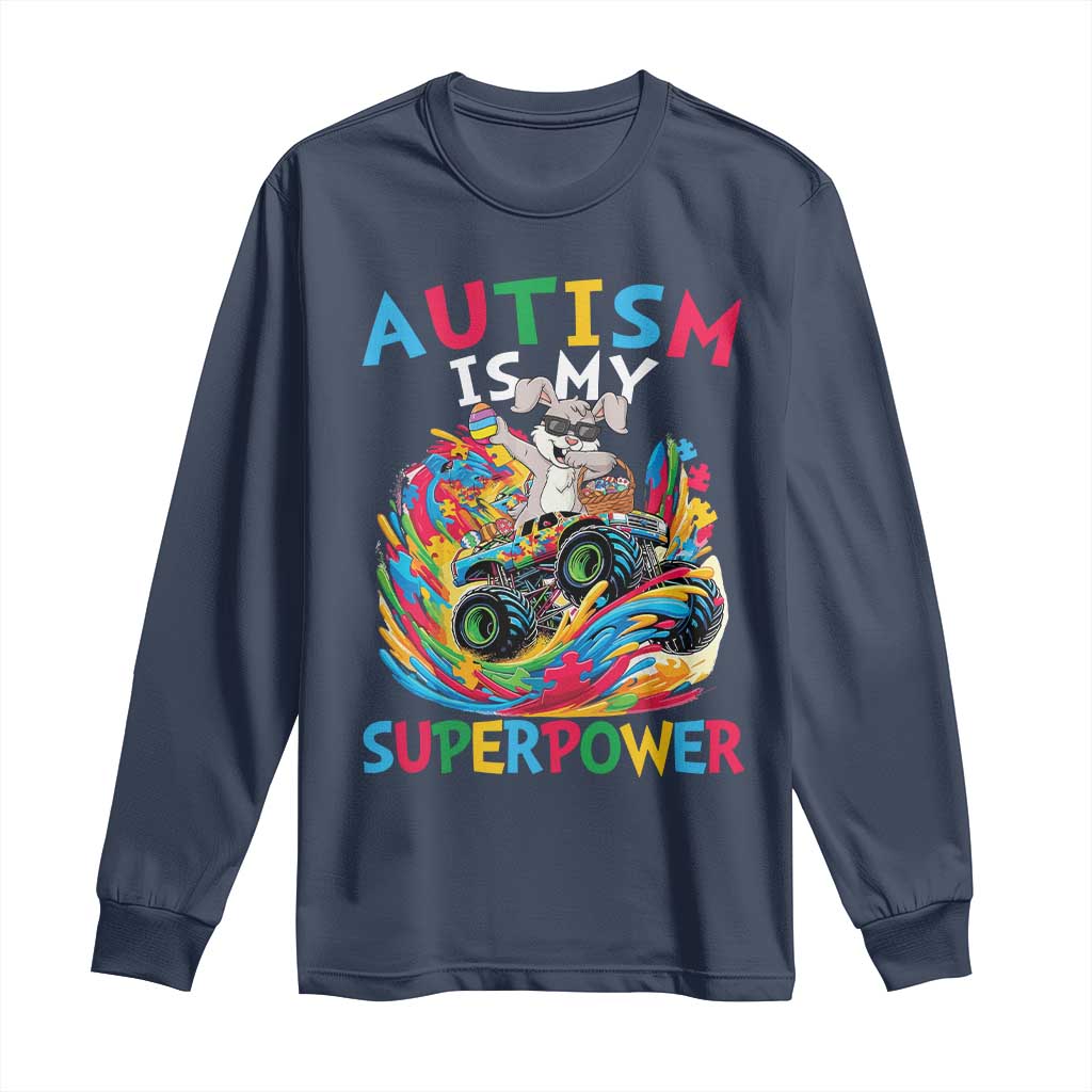 Autism Awareness Easter Long Sleeve Shirt Dabbing Bunny Monster Truck Lovers