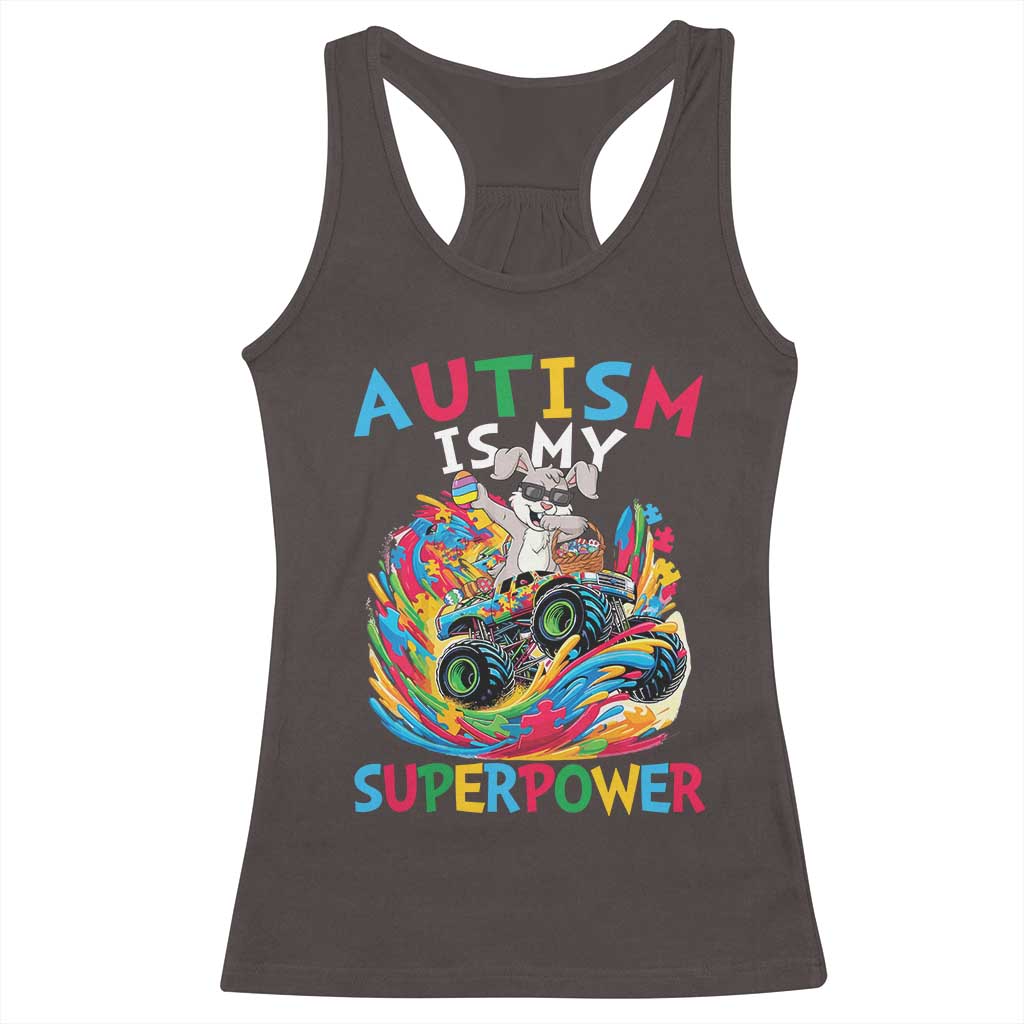 Autism Awareness Easter Racerback Tank Top Dabbing Bunny Monster Truck Lovers