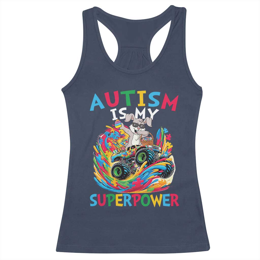 Autism Awareness Easter Racerback Tank Top Dabbing Bunny Monster Truck Lovers