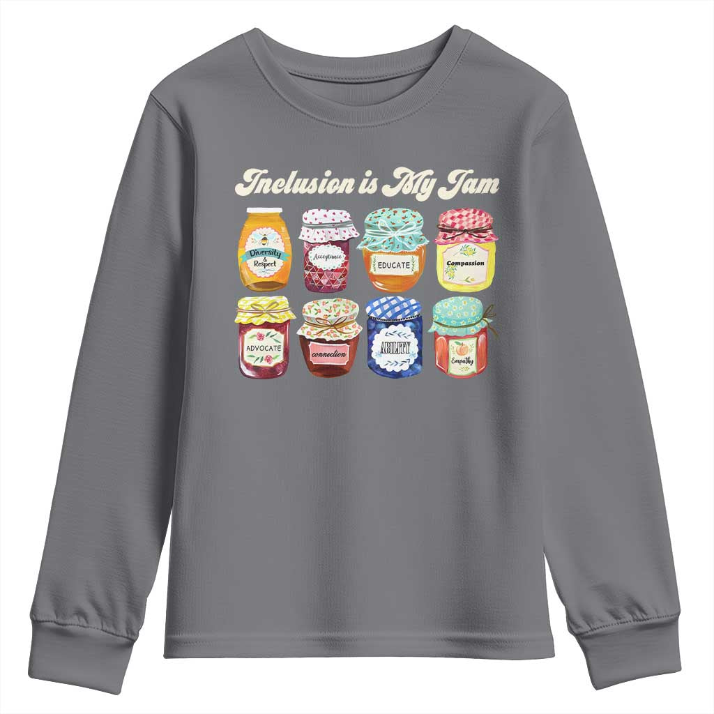 Inclusion Is My Jam Youth Sweatshirt Special Education Teacher Autism Awareness