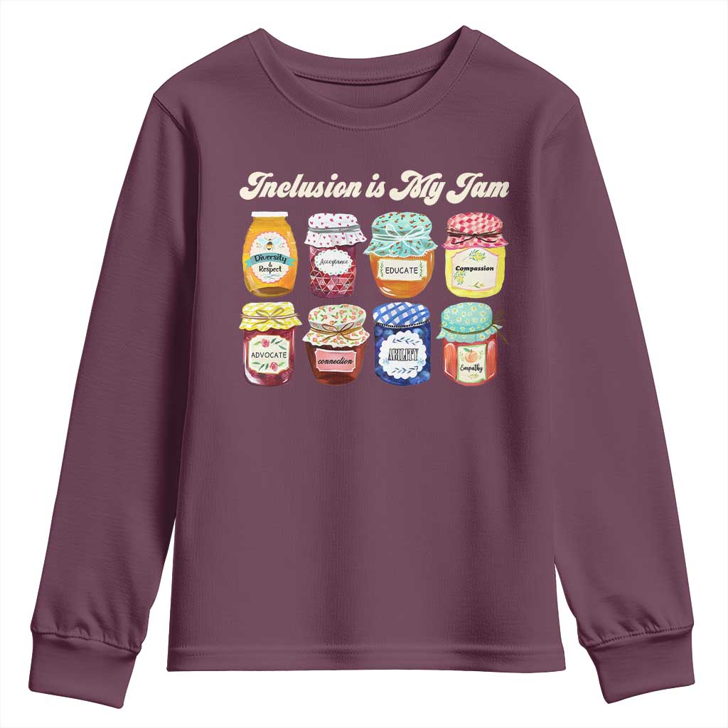 Inclusion Is My Jam Youth Sweatshirt Special Education Teacher Autism Awareness