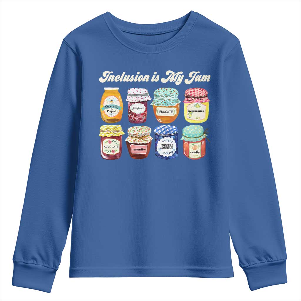 Inclusion Is My Jam Youth Sweatshirt Special Education Teacher Autism Awareness