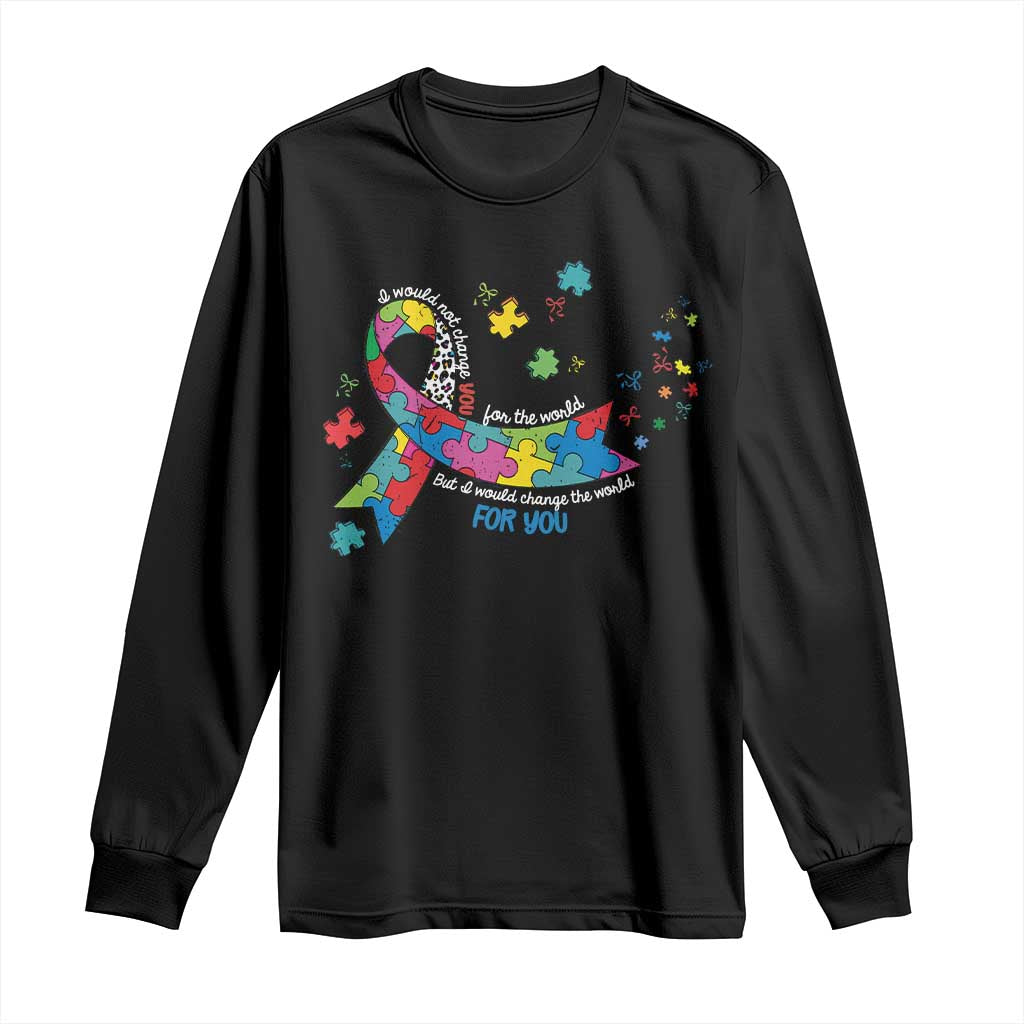 Autism Awareness Coquette Bow Long Sleeve Shirt Special Education Teacher