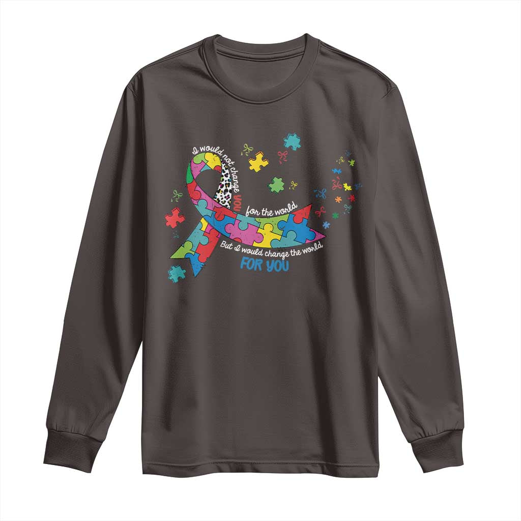 Autism Awareness Coquette Bow Long Sleeve Shirt Special Education Teacher