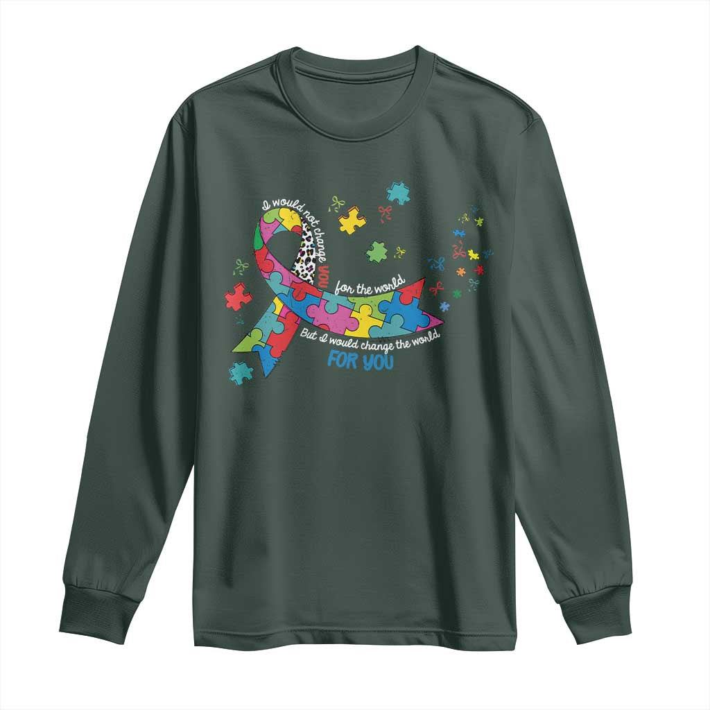 Autism Awareness Coquette Bow Long Sleeve Shirt Special Education Teacher