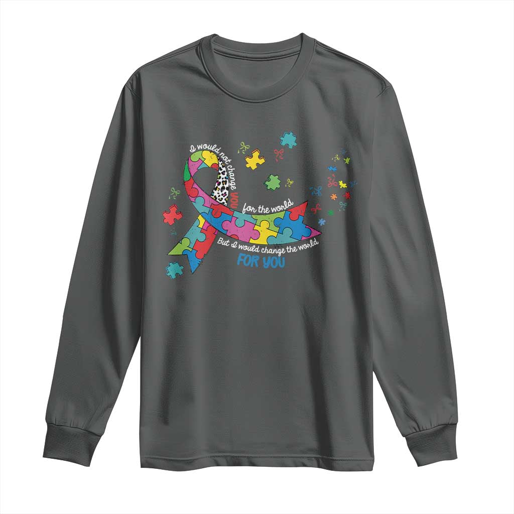 Autism Awareness Coquette Bow Long Sleeve Shirt Special Education Teacher