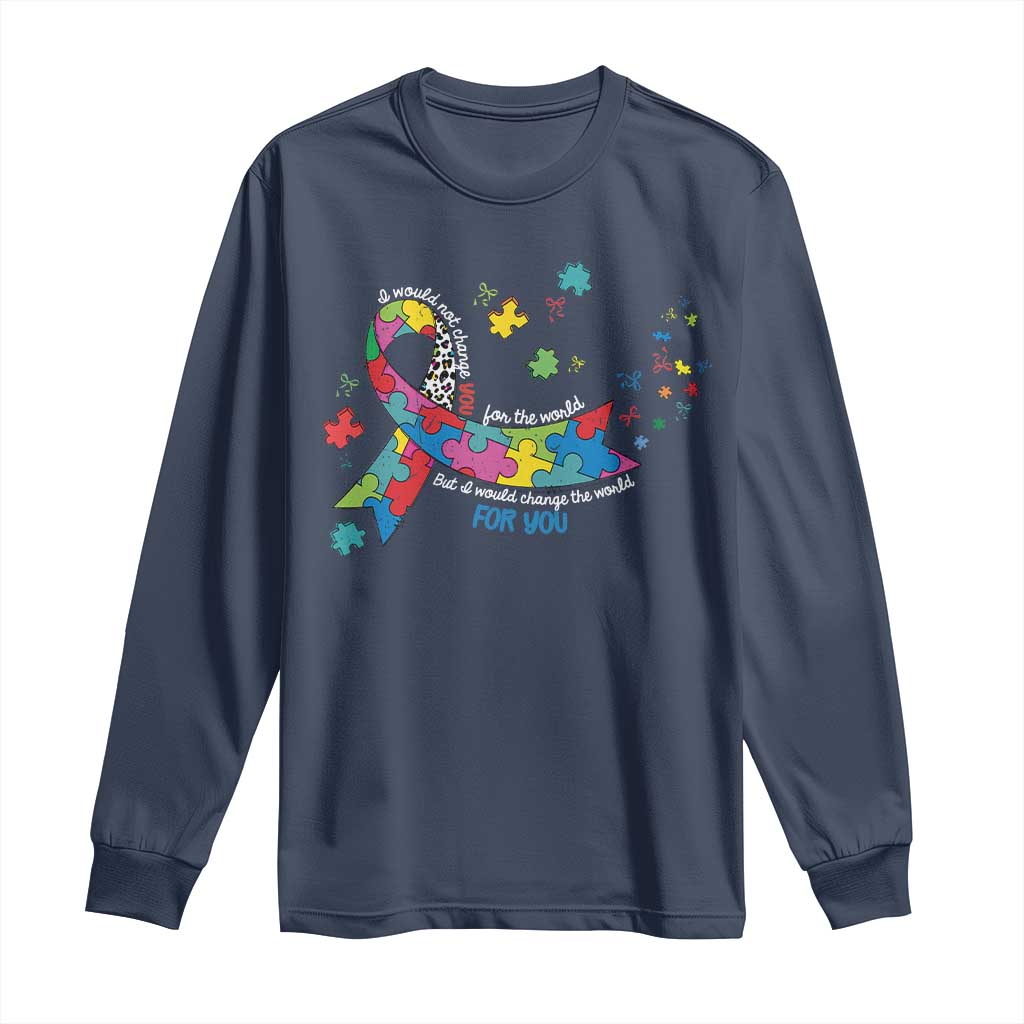 Autism Awareness Coquette Bow Long Sleeve Shirt Special Education Teacher